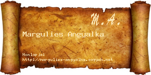 Margulies Angyalka névjegykártya